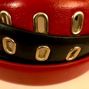Steve Madden Pair of Belts Red & Black Size M